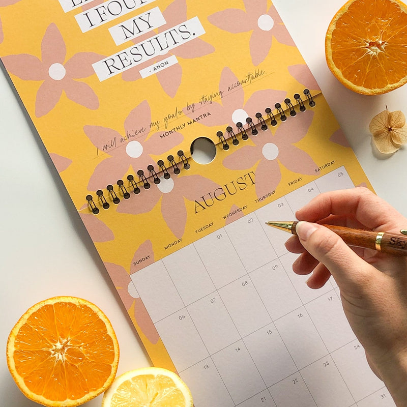 2023 Abstract Floral A4 Calendar